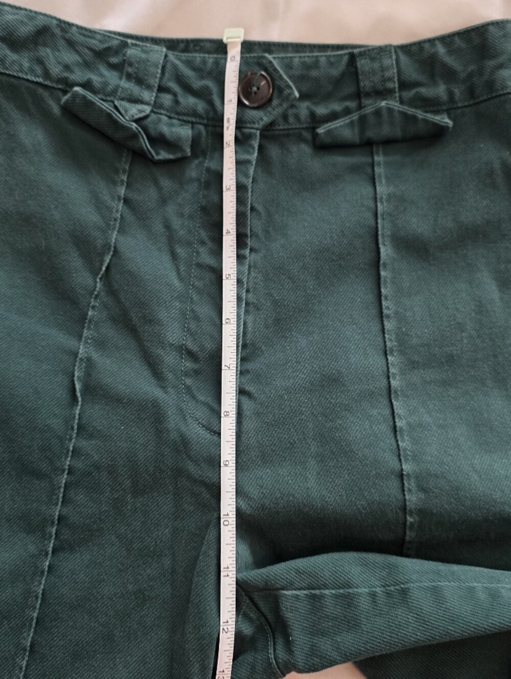 Anthropologie High Waisted Wide Leg Green Trousers Size 4 Tailored Trouser Pant - Picture 10 of 12